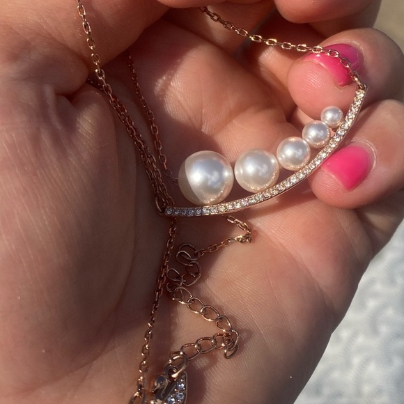 SWAROVSKI faux pearls and crystals necklace NWT - Picture 6 of 8